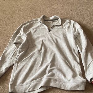 Men’s large cream/grey sweater zip up